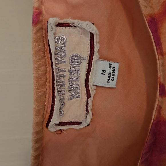 Johnny Was Cotton tye-dye midi dress w/ embroidery - Picture 4 of 5